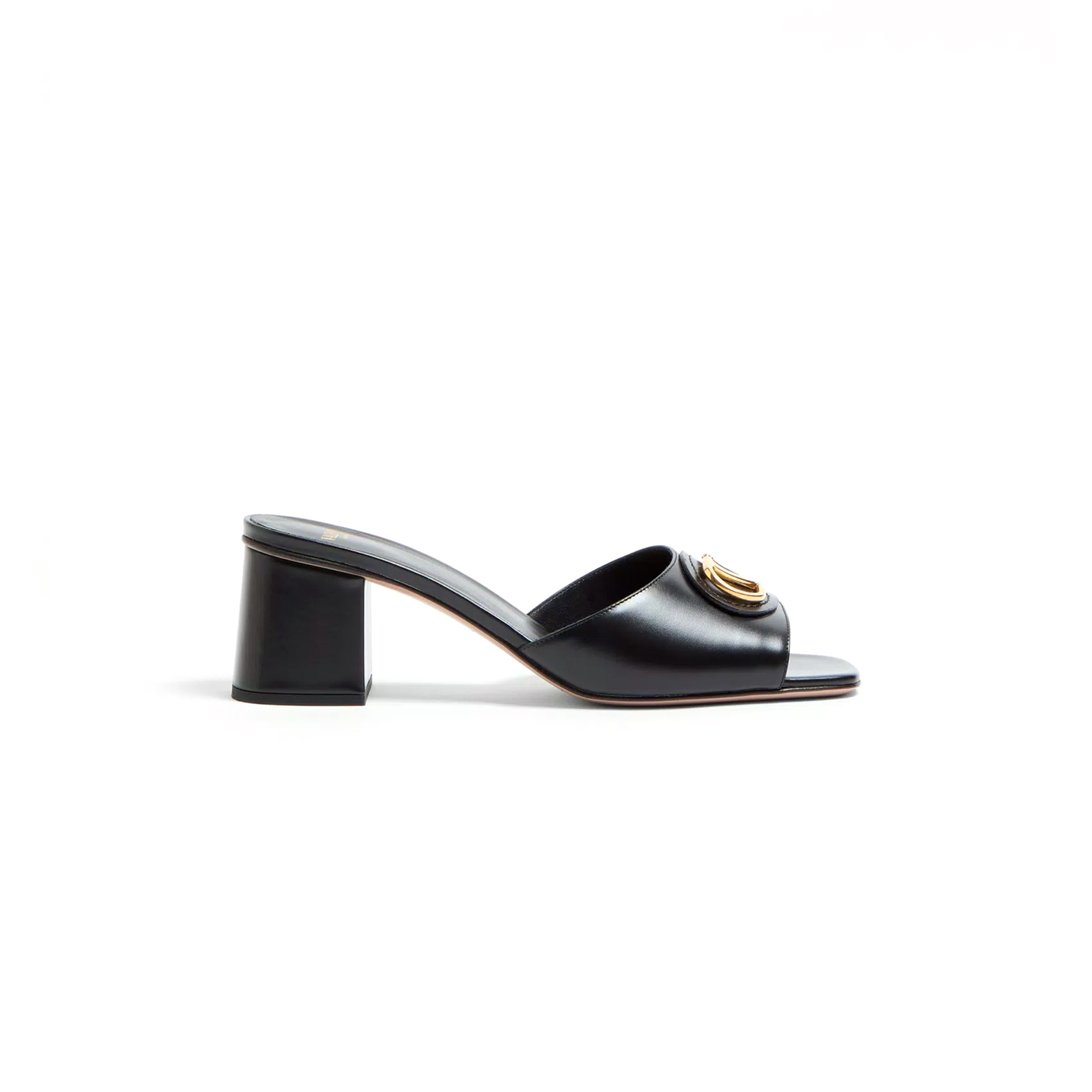VALENTINO VLOGO SIGNATURE SLIDE SANDAL IN CALFSKIN 60MM 6W0S0MH7DSH_0NO